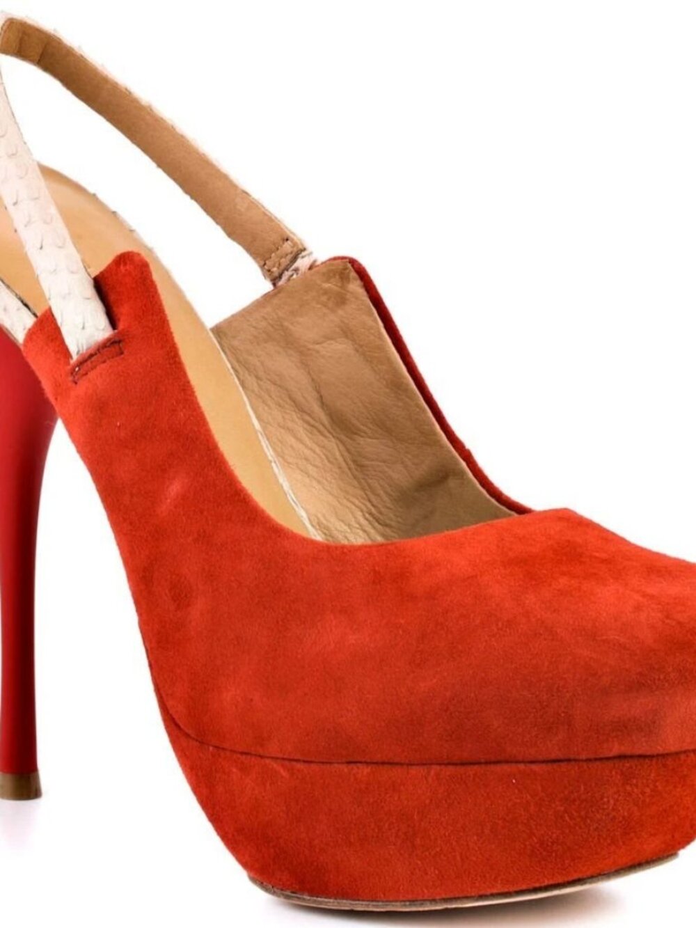 L.A.M.B. Women Ariel Red Slingback Sandal